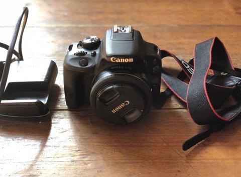 Canon EOS 100D 18mp 1080p video + 24mm 2.8 STM Lens + 50mm 1.8