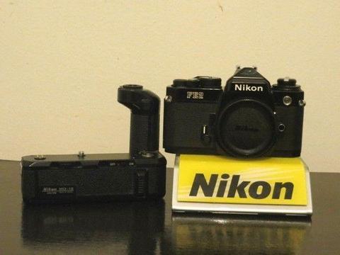 Nikon FE-2 Body +MD12 Grip Made in Japan
