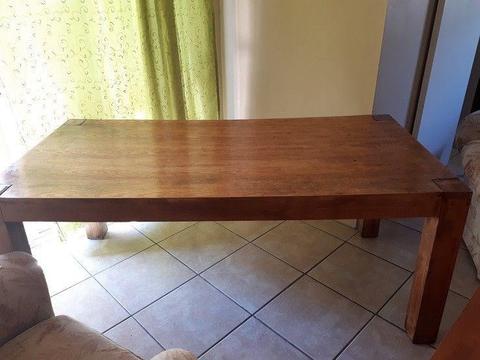Recently restored wooden table