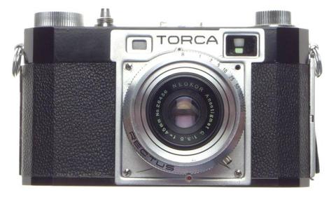 Torca rangefinder Leica copy type camera Neokor Anastigmat 1:3.5 f=45mm lens Movie-Prop repair neede