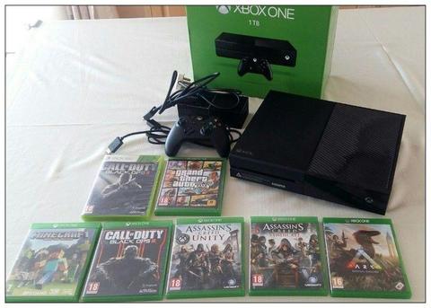 XBOX ONE with 1TB HDD like new with 7 games for sale R4 200.00 Neg