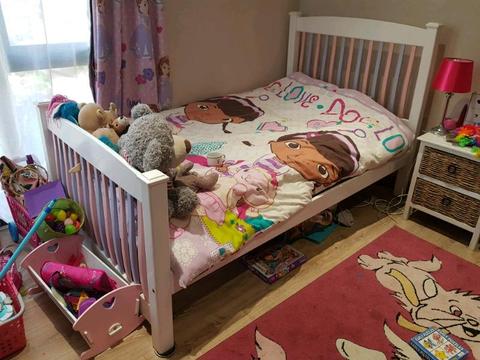 Girls wooden bed