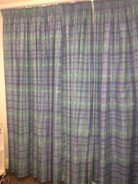 Blue/Green Plaid Curtains