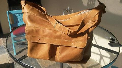 GENUINE LEATHER NAPPY BAG