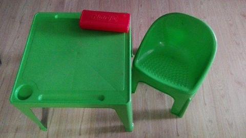 Strong plastic table and chair