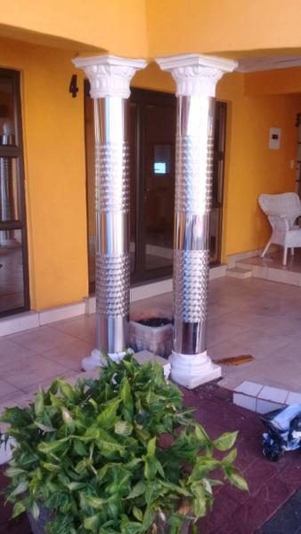Gutters stainless steel &pillars covers