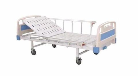BRAND NEW: Manual Hospital Bed - Adjustable Backrest & Cot Sides - Crank Operated