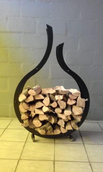 Fireplace wood log holder