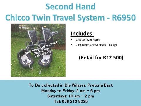 Second Hand Chicco Twin Travel System