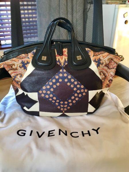 Givenchy Black Colorblock & Paisley Leather Nightingale Bag