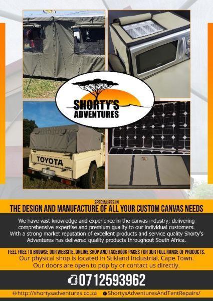 Custom canvas & tent repairs - Shorty's Adventures