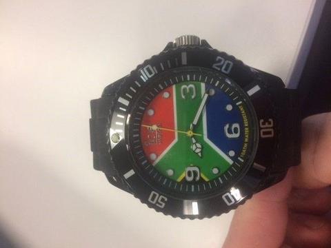 PRICE DROP Ice Watch with South African Flag background