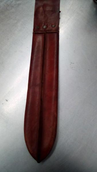 Vintage leather sword holder