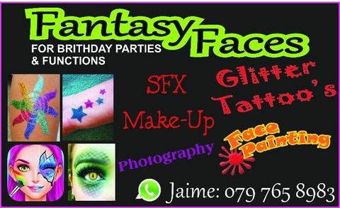 Face painting & photography kiddies parties & all functions