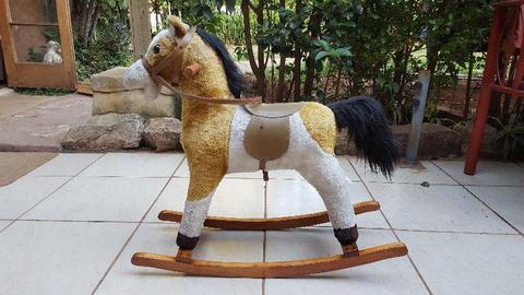 Awesome toddlers padded rocking horse