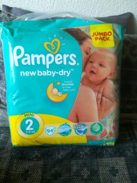 Sealed pack 94 pampers size 2