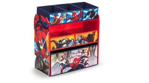 Kids spiderman toy storage unit brand new