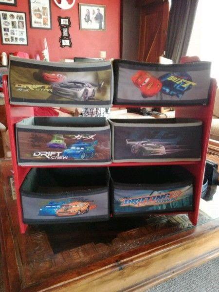 Lightning Mcqueen and CARS toy storage unit