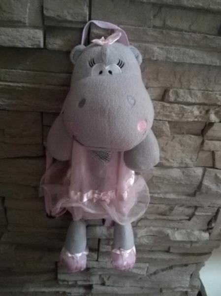 Cute Ballerina Hippo Backpack