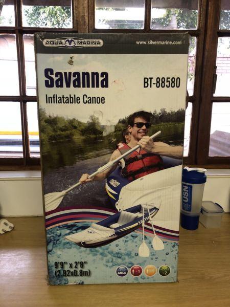 2 x savanna inflatable canoe