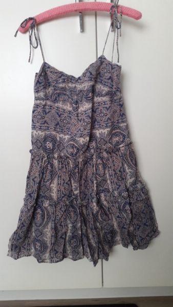 Pretty pink/blue summer dress (size small), French designer label