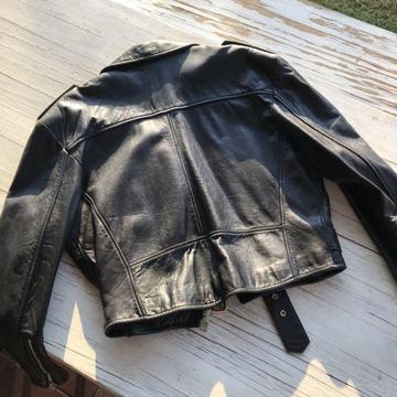 Genuine leather black jacket