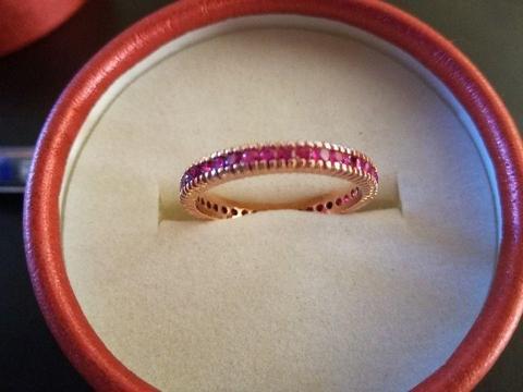 Lovely Ruby Eternity Ring