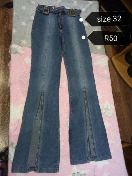 Second hand pants and jeans