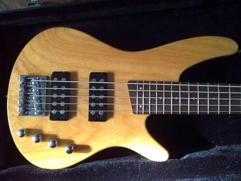 Ibanez SRX 355 5 string Bass Guitar, active, natural
