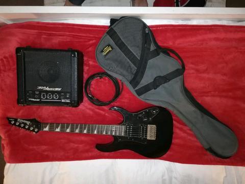 Ibanez Electric Guitar with Amp