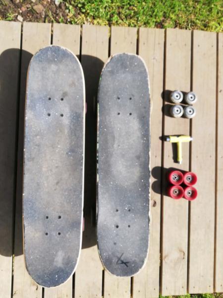 Old and new element skate boards