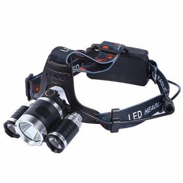 Headlamp 3 X Cree XML T6 plus 2x 18650 rechargeable batteries,3000lumen