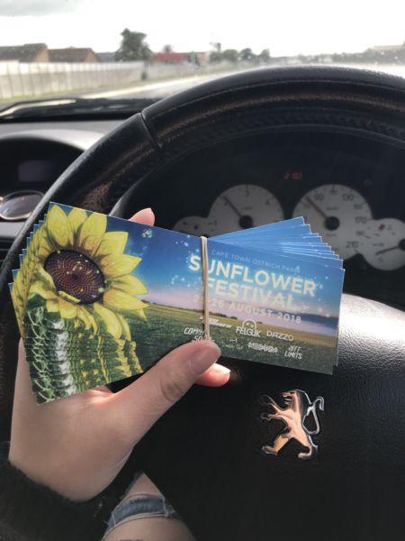 Sunflower festival tickets for sale!
