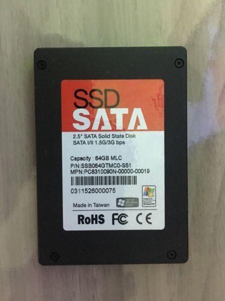 64GB HIGH SPEED SSD 2.5'' Brand new for sale