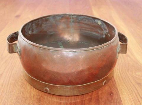 Antique Brass Cooking Pot