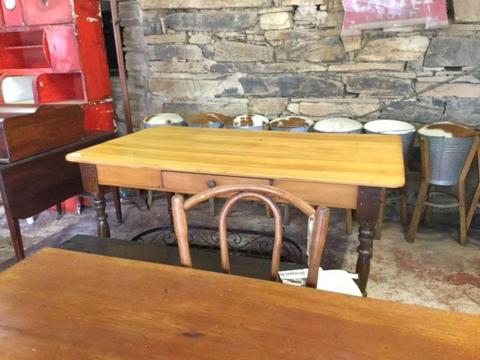 Antique koskas table, one drawer, old time kitchen table, makes a nice desk!
