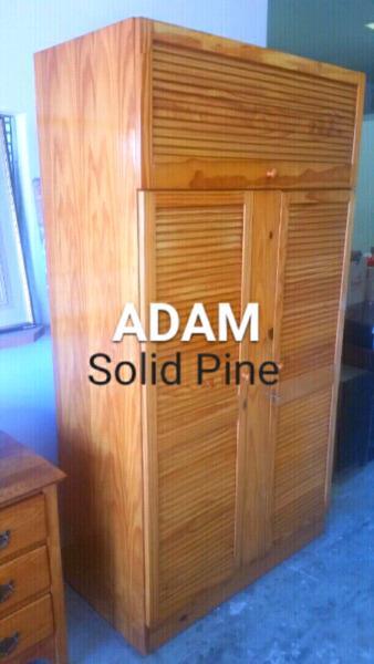 ✔ LIKE NEW!!! Adam Wardrobes in Pine (×2)