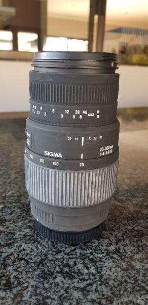 Sigma lens 70-300 1:4-5.6DG