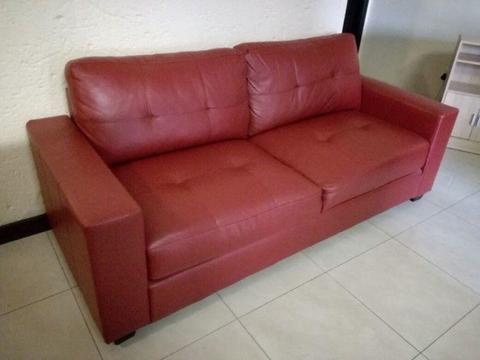 Couch Red 2-seater (leather touch PU)