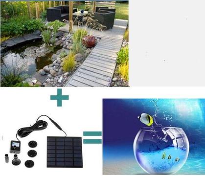 70% OFF! BRAND NEW! Brushless Fountain Pond Rockery Solar Water Pump 12 x 8cm Square Panel 7V 150L/H