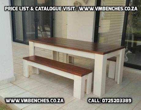 WOODEN QUALITY BENCHES, FOR A FULL PRICE LIST PLEASE visit --- WWW.VMBENCHES.CO.ZA