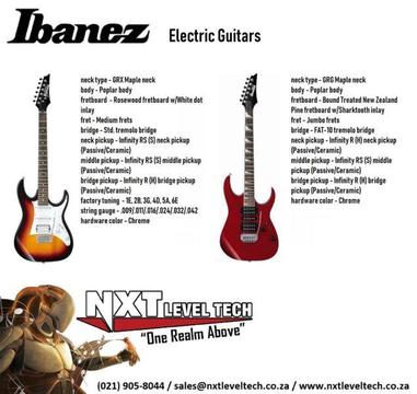 Ibanez Electric Guitars, Ibanez GRX40-Tri Fade Burst Gio Series and Ibanez GRG170DX-CA
