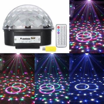 Music Crystal Magic Ball RGB LED Lights Stage Lighting For Nightclub Laser Projector Disco Ball