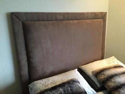 Beautiful Suede headboard for queen size bed BRAND NEW