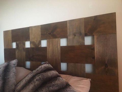 Stunning wooden headboard for queen size bed for sale
