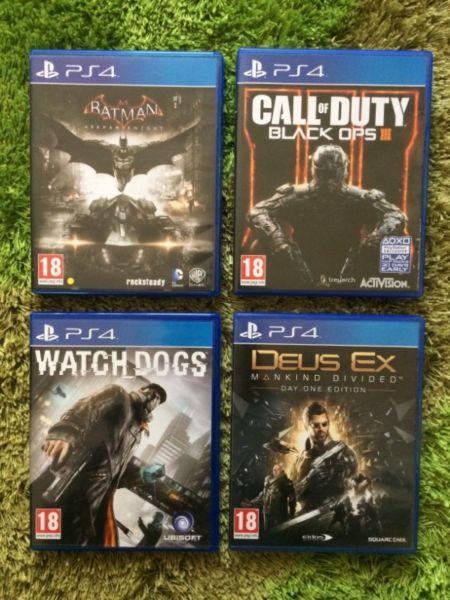 PS4 games for sale or to trade