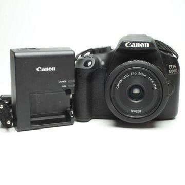 Canon 1300 D 18mp camera FULL HD video with Canon 24mm f2.8 STM pancake lens