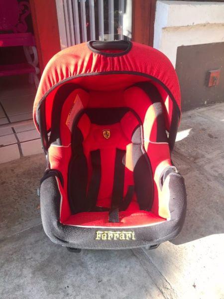 Ferrari stroller and baby seat for sale