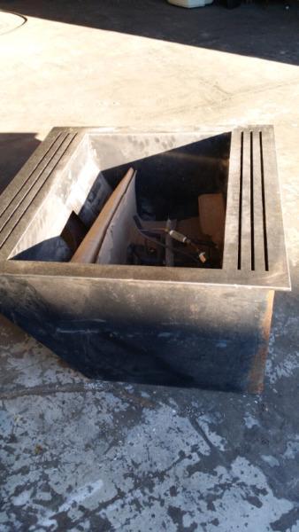 Stainless gas fire place