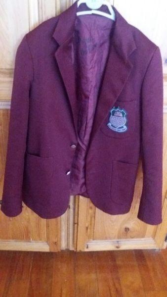maroon school blazer